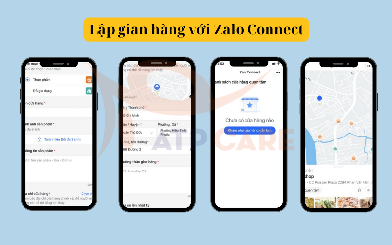 Lập gian hàng với Zalo Connect