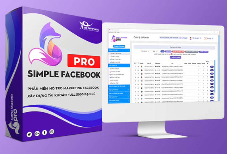Phần mềm Simple Facebook Pro