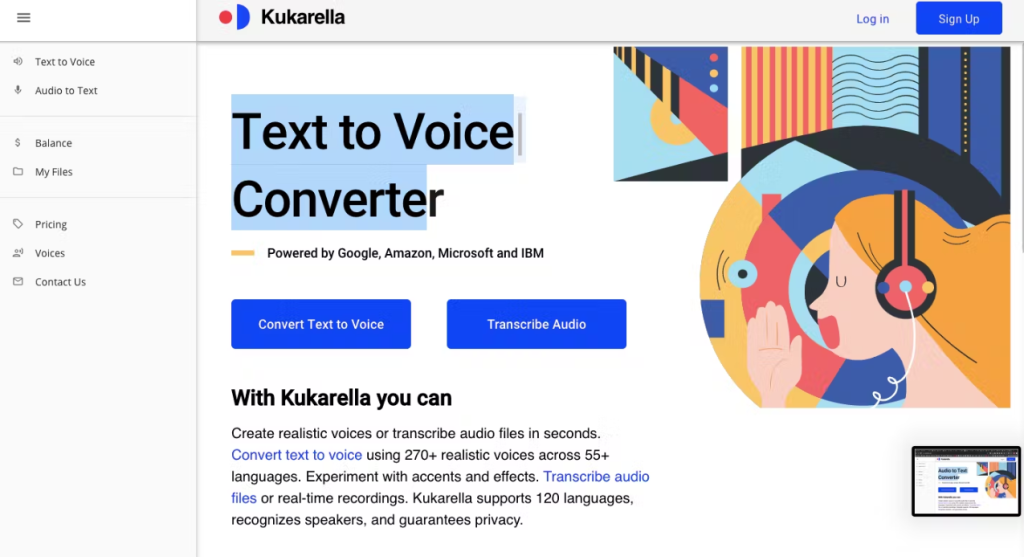 Công cụ tạo giọng nói nhân tạo Kukarella