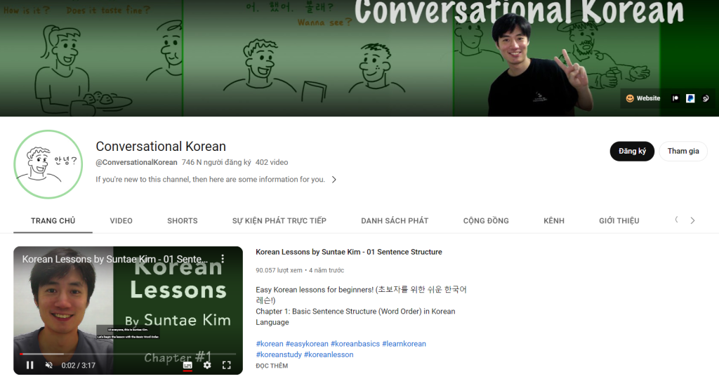 Những đoạn hội thoại ngắn gọn và thực tế của Conversation Korea