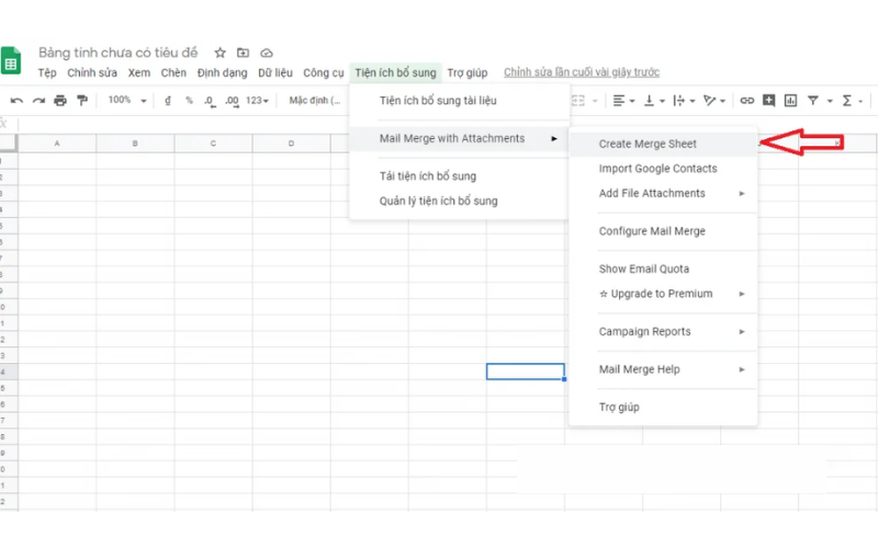 Cách gửi email với mail marge bằng Excel