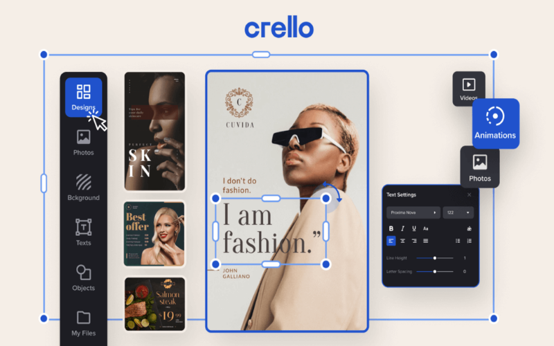Crello - Website thiết kế poster quảng cáo trực tuyến (Nguồn: Internet)