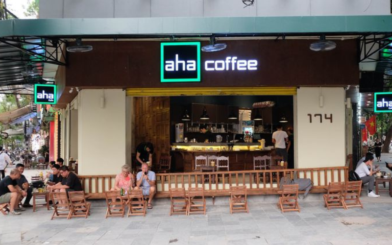 Cửa hàng nhượng quyền của thương hiệu AHA Coffee